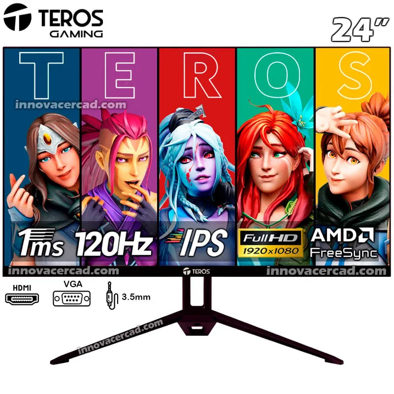 TEROS - Monitor Teros 24" TE-2415S 23.8 IPS 120HZ 1MS Parlante incorporado