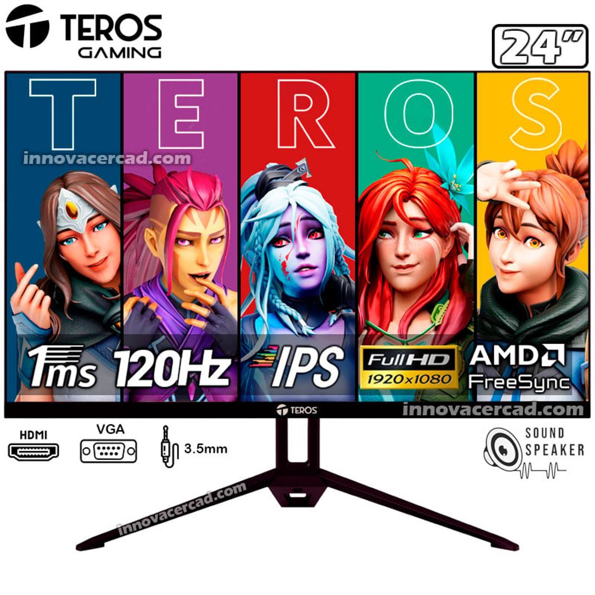 TEROS - Monitor Teros TE-2415S 24 IPS Full HD 120HZ 1MS AMD FreeSync