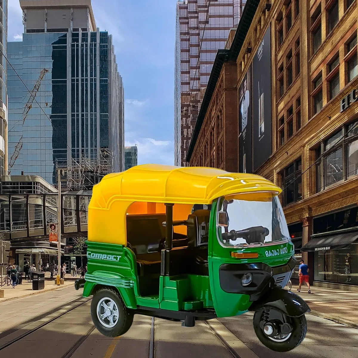 GENERICO - Mototaxi Bajaj Verde Amarillo