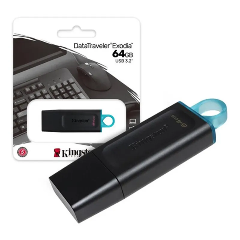 KINGSTON - MEMORIA USB 64 GB KINGSTON EXODIA