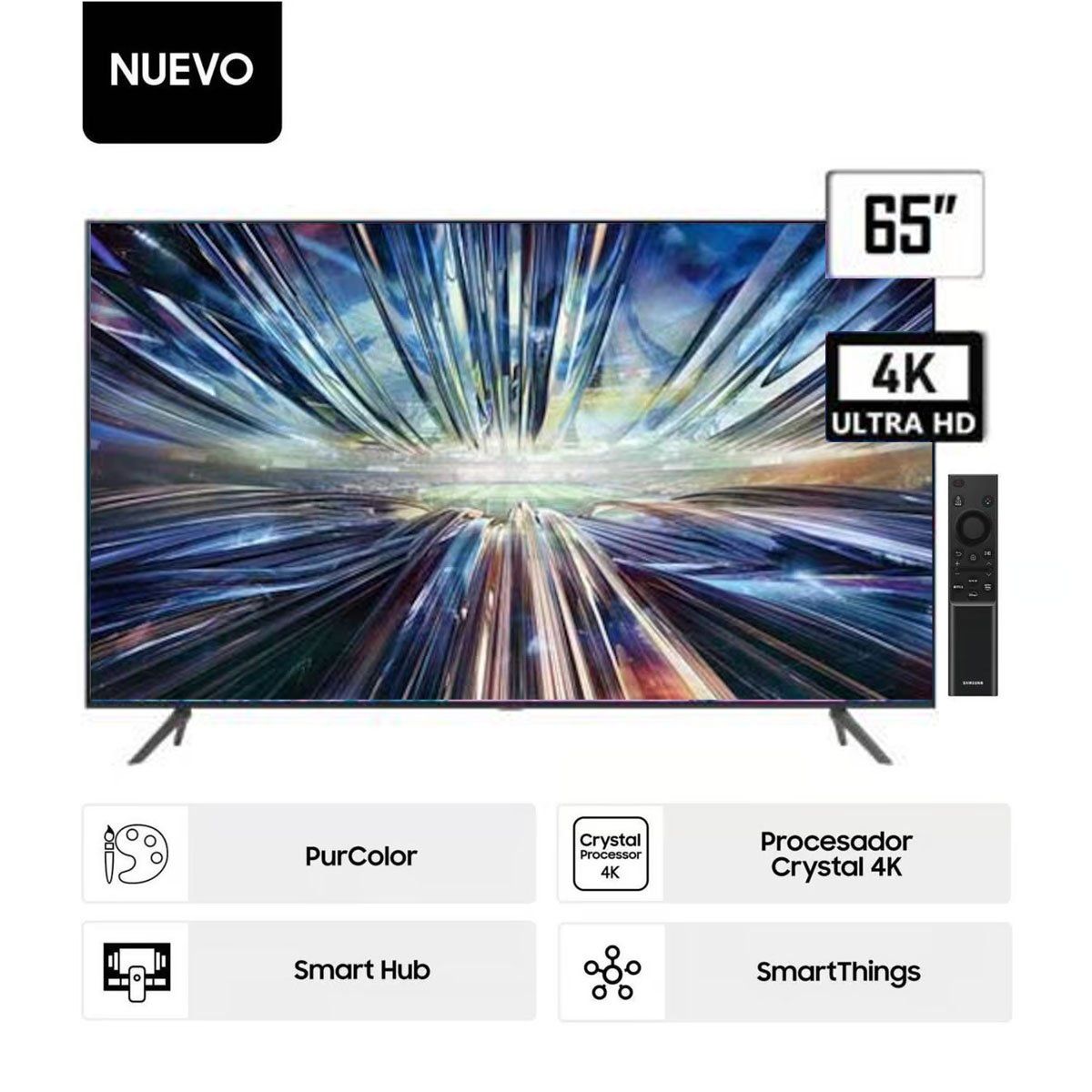 SAMSUNG - TELEVISOR SAMSUNG 65 4K UHD LED TV SMART CRYSTAL 65CU7000
