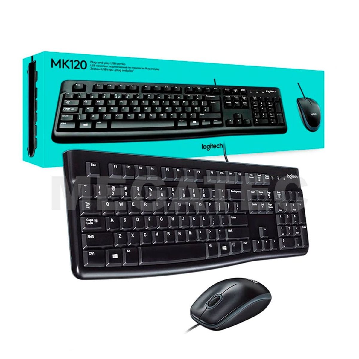 LOGITECH - KIT TECLADO Y MOUSE LOGITECH MK120 USB PN 920-004428
