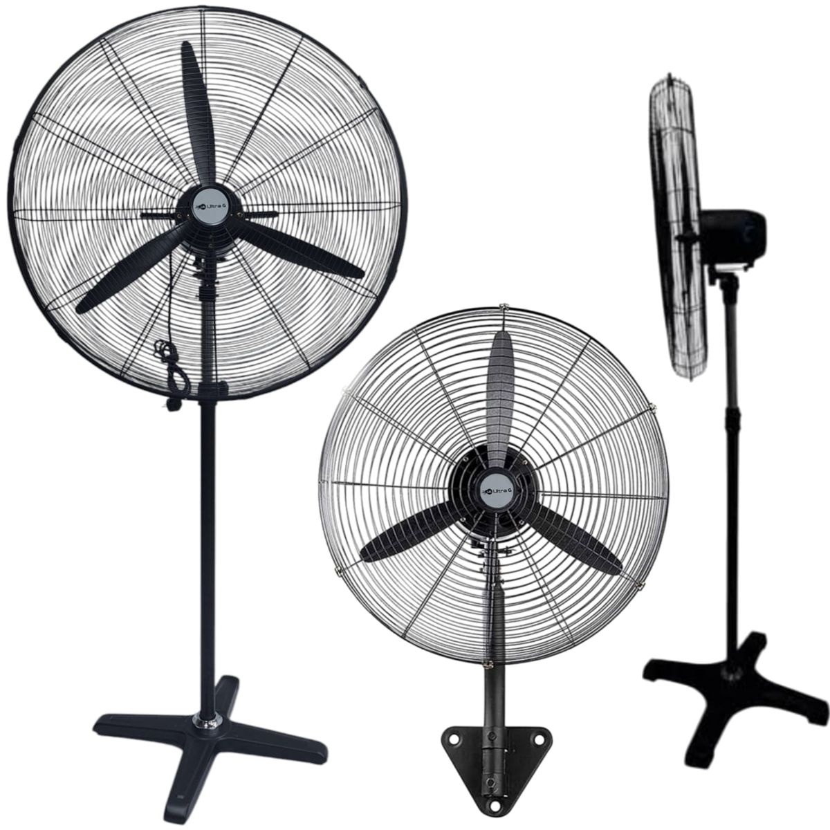 GENERICO - Ventilador 2 EN 1 Industrial 30" Pulgadas 250W NEGRO
