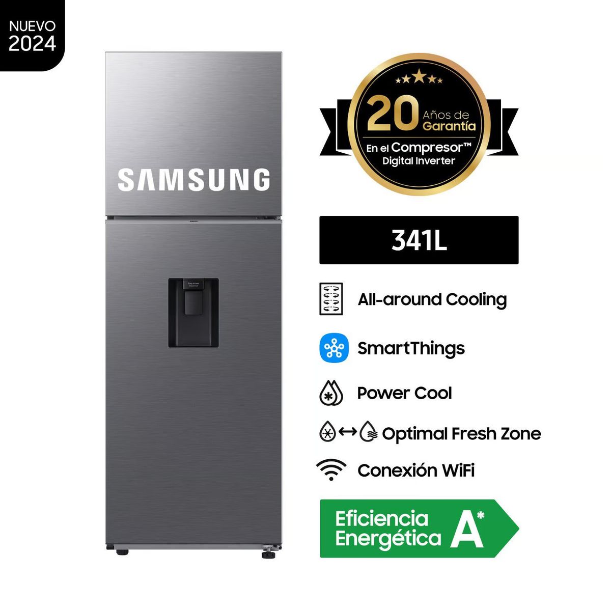 SAMSUNG - REFRIGERADORA SAMSUNG RT35DG5720S9PE 341LT