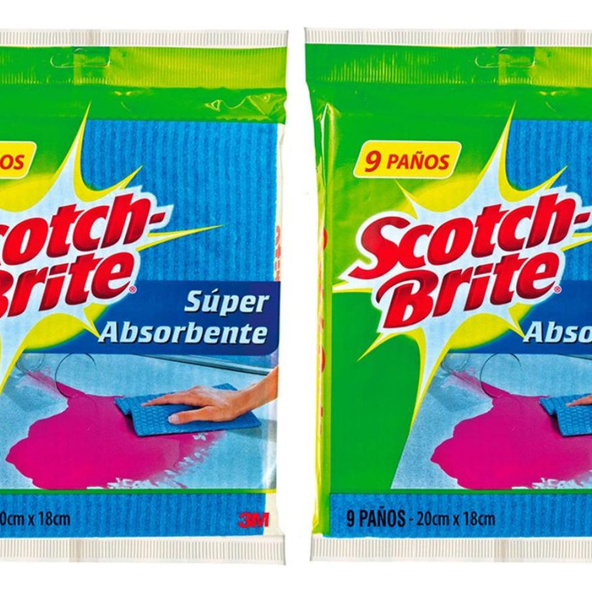 SCOTCH BRITE - Pack x2 Paño Scotch Brite Absorbente x9