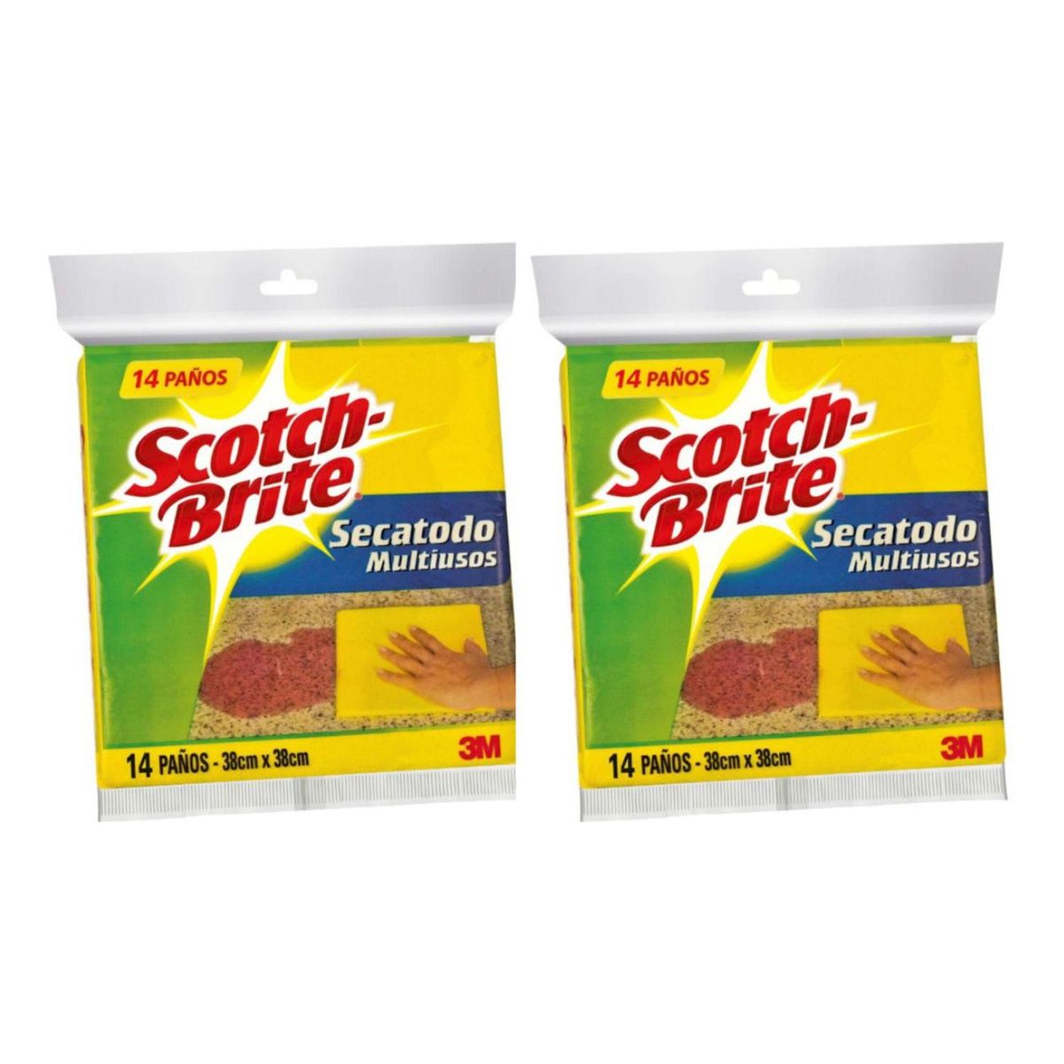 SCOTCH BRITE - Pack x2 Paño Scotch Brite Secatodo x14