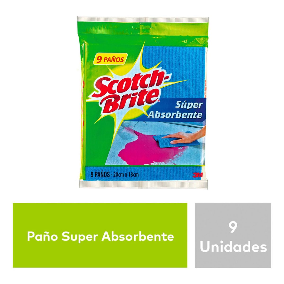 SCOTCH BRITE - Paño Scotch Brite Absorbente x9