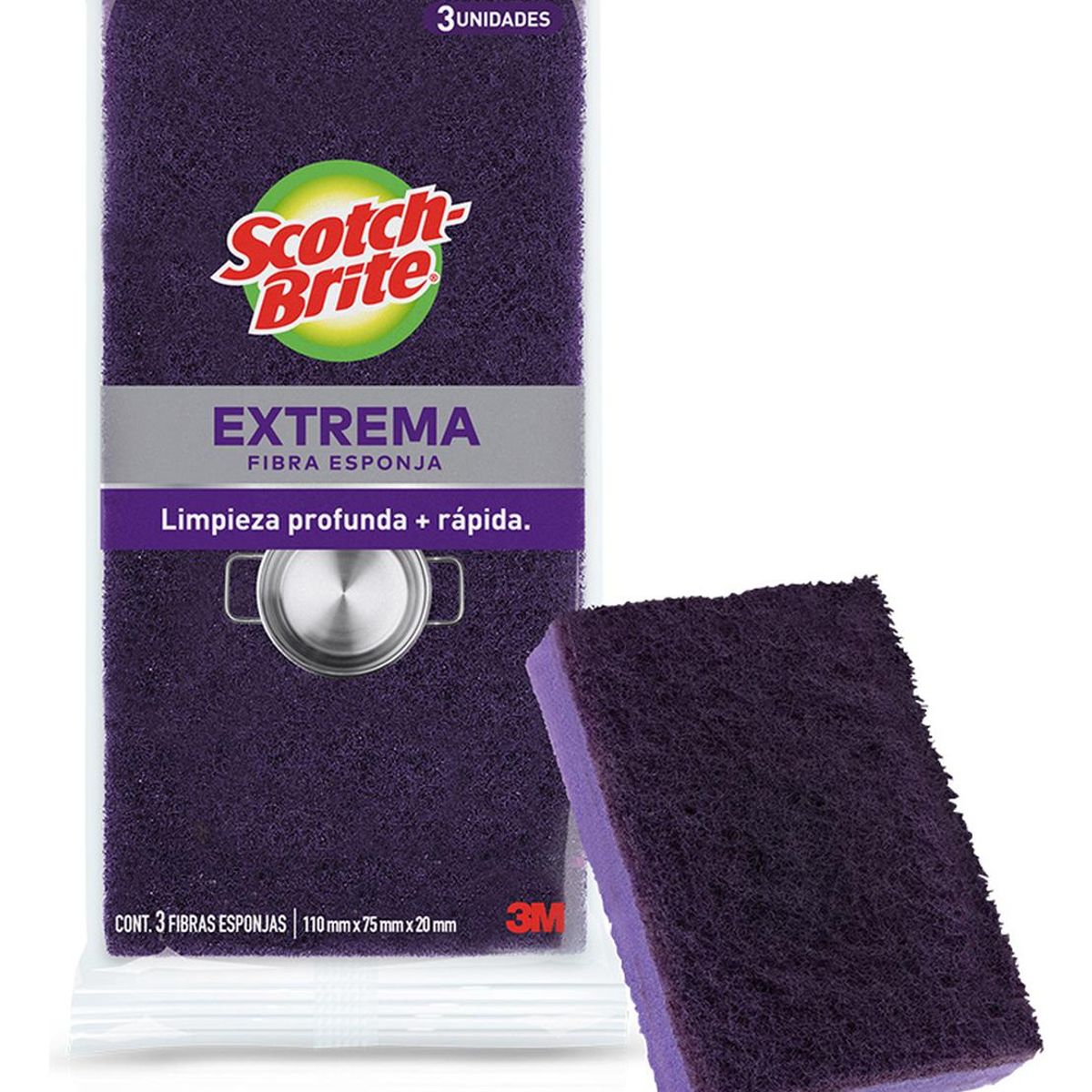 SCOTCH BRITE - Esponja Scotch Brite Extrema x3