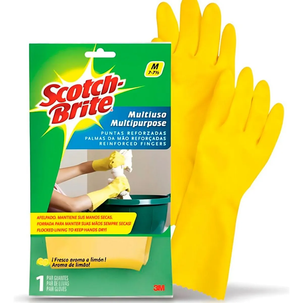 SCOTCH BRITE - Guantes Scotch Brite Lavanderia Talla M