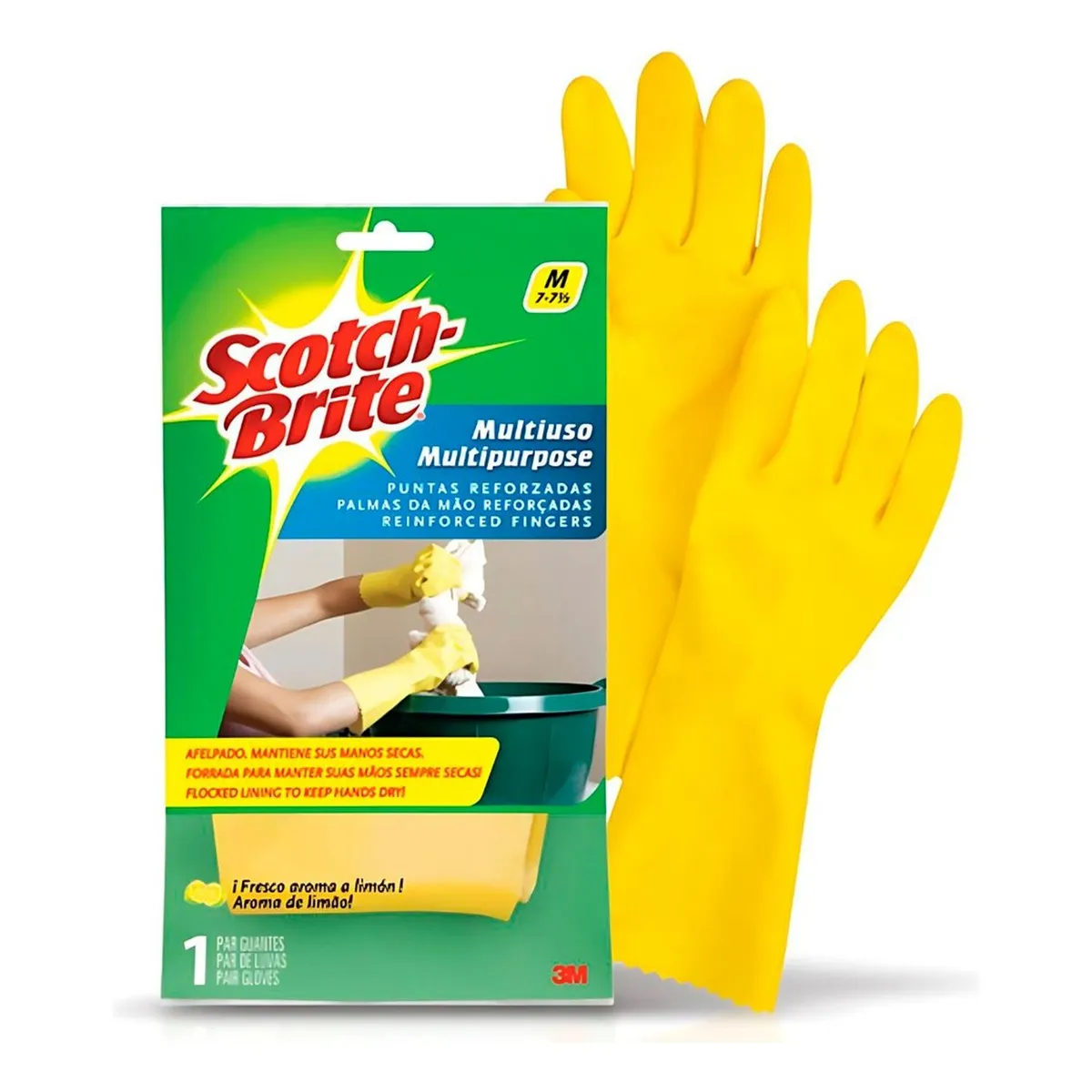 SCOTCH BRITE - Guantes Scotch Brite Lavanderia Talla M