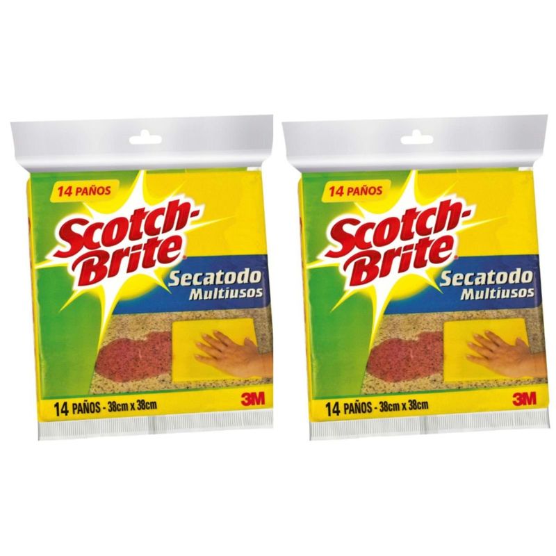 SCOTCH BRITE - Pack x2 Paño Scotch Brite Secatodo x14