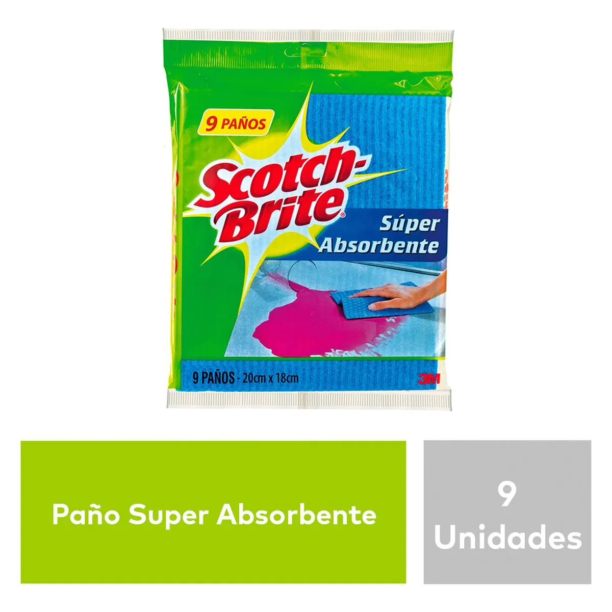 SCOTCH BRITE - Paño Scotch Brite Absorbente x9