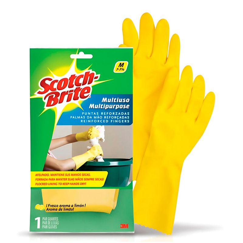 SCOTCH BRITE - Guantes Scotch Brite Lavandería Talla M