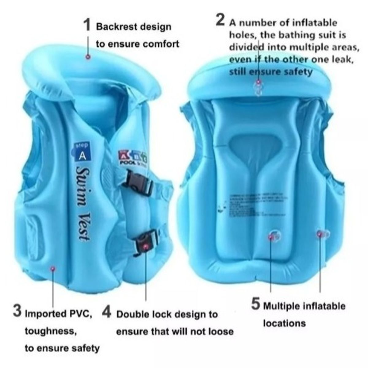 GENERICO - Chaleco Inflable 51x46cm Step B