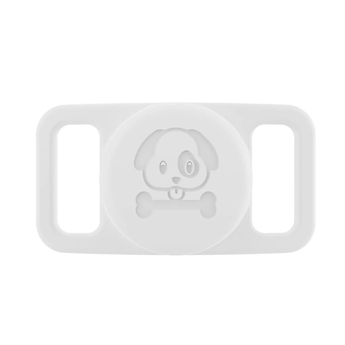 GENERICO - Funda para Apple Airtag Localizador de Perros Blanco