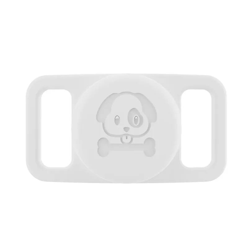 GENERICO - Funda para Apple Airtag Localizador de Perros Blanco
