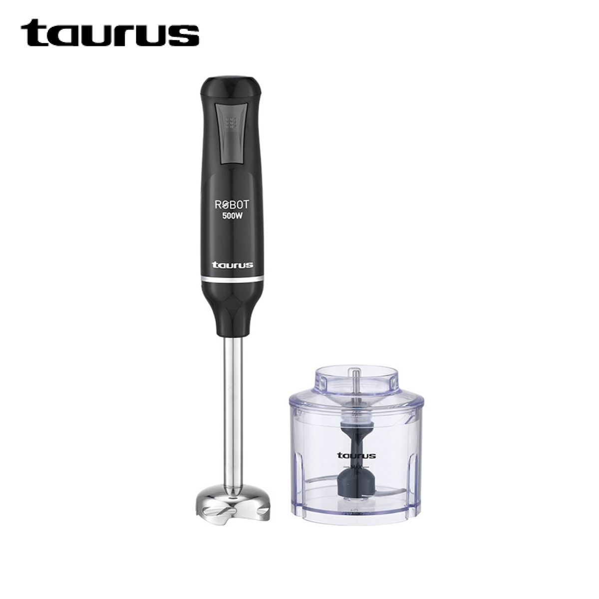 TAURUS - Batidora de Inmersion Taurus Robot 500 Plus Inox II Negro