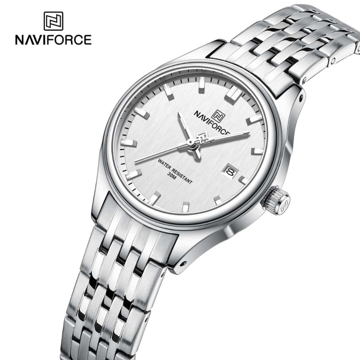 NAVIFORCE - Reloj Naviforce 8039L Correa Acero Para Dama