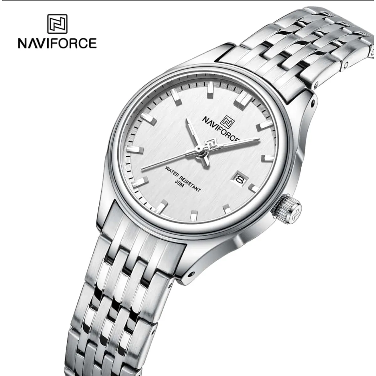 NAVIFORCE - Reloj Naviforce 8039L Correa Acero Para Dama