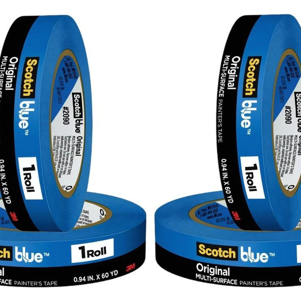 3M - Pack X4 Cinta Scotchblue Multisuperficie 24 Mm X  54,8 M