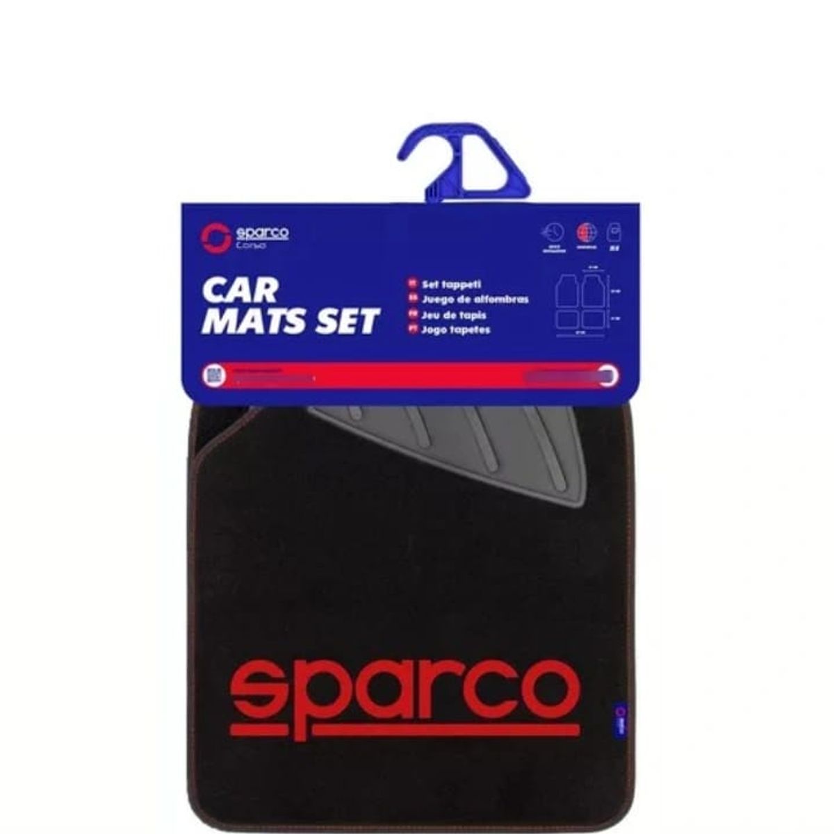 GENERICO - Tapete Piso Alfombra Sparco 4 Piezas Universal Original