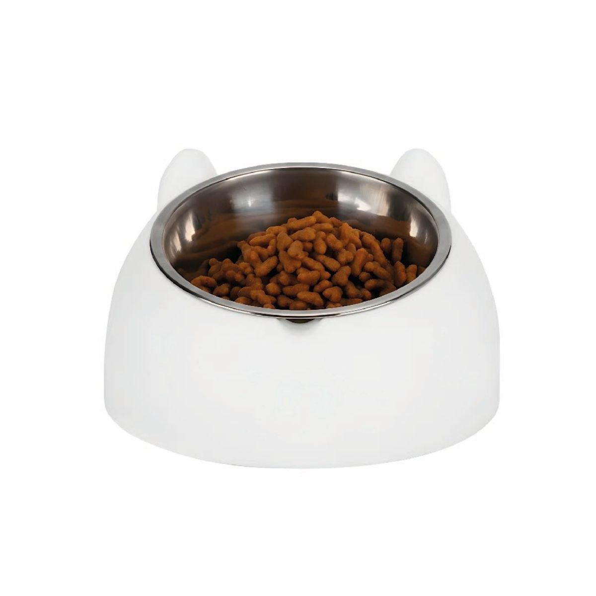 S&T - Plato Acero Inoxidable Para Mascotas Blanco - Talla M