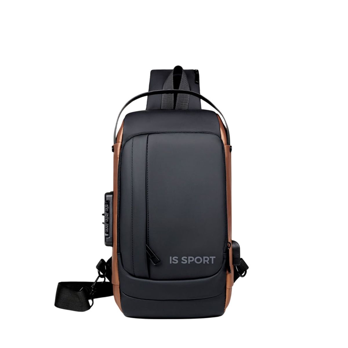 GENERICO - Morral Elegante Antirrobo Negro-Marrón