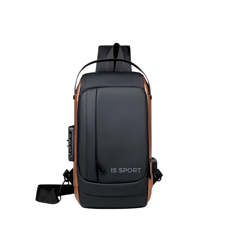 GENERICO - Morral Elegante Antirrobo Negro-Marrón