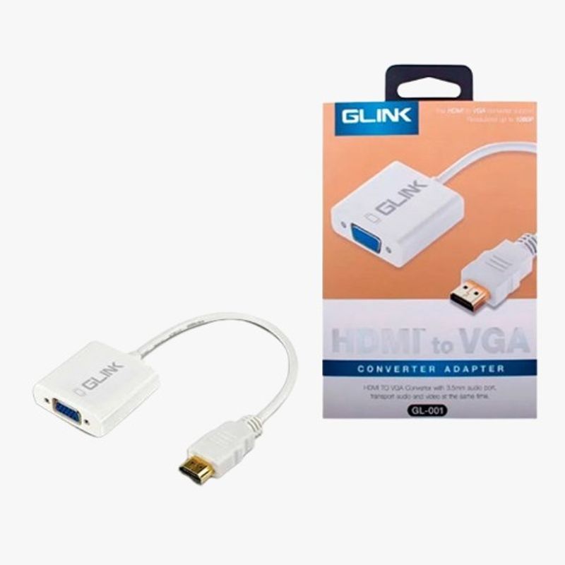 GENERICO - Adaptador Convertidor GLINK HDMI a VGA