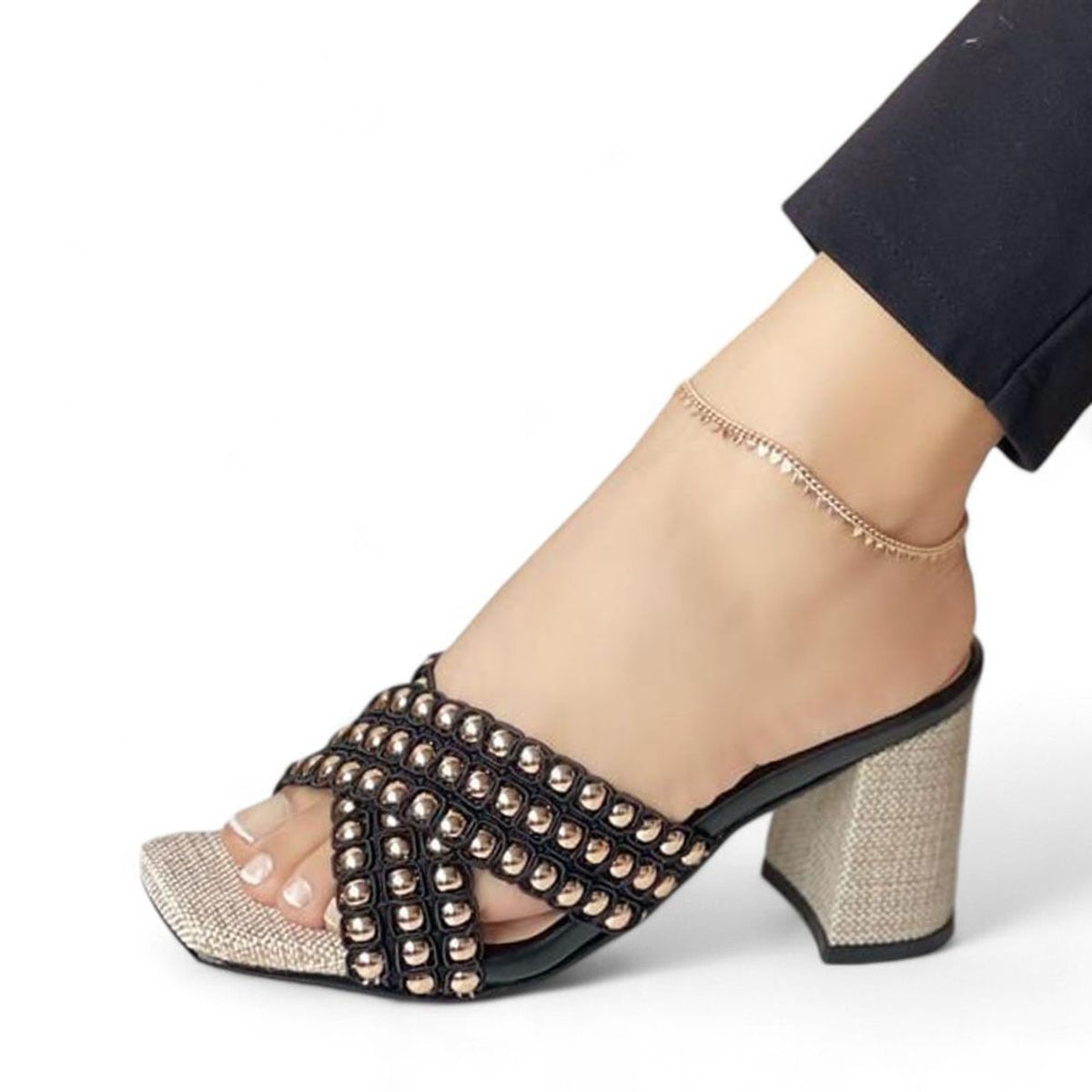 GENERICO - Taco Mujer Yomar Err. Precio Punza Encrucijada 2086L-58 Taco 7 Negro