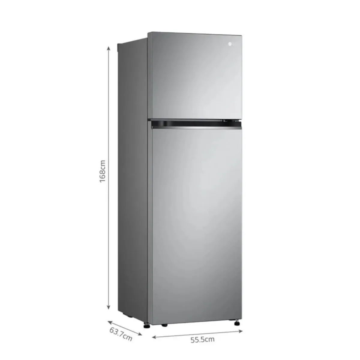 LG - Refrigeradora LG 264L Door Cooling Top Freezer GT26BPP Plateada