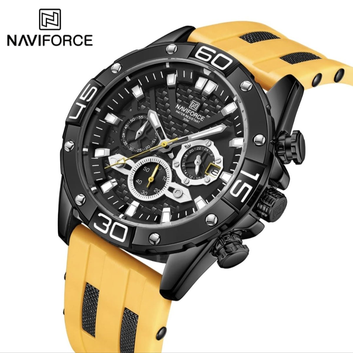 NAVIFORCE - Reloj Naviforce 8019T Amarillo para Caballero