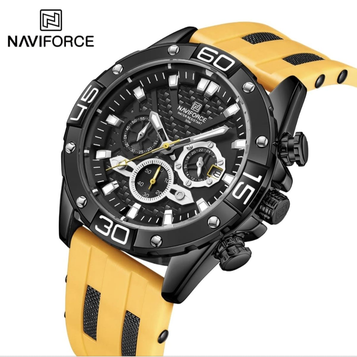 NAVIFORCE - Reloj Naviforce 8019T Amarillo para Caballero