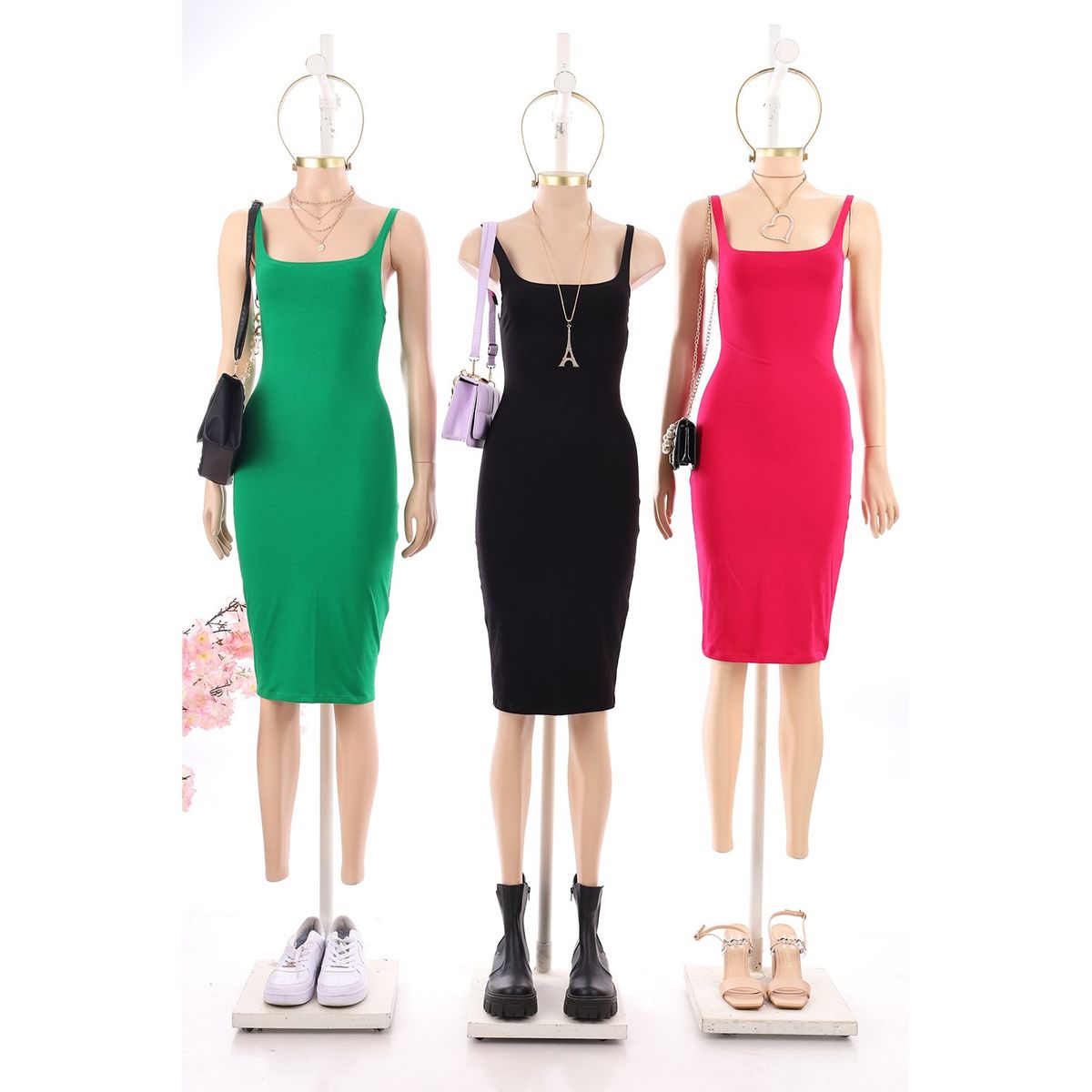 GENERICO - Vestido Licra Algodón Mujer Tifanni Color Negro Estacion 108