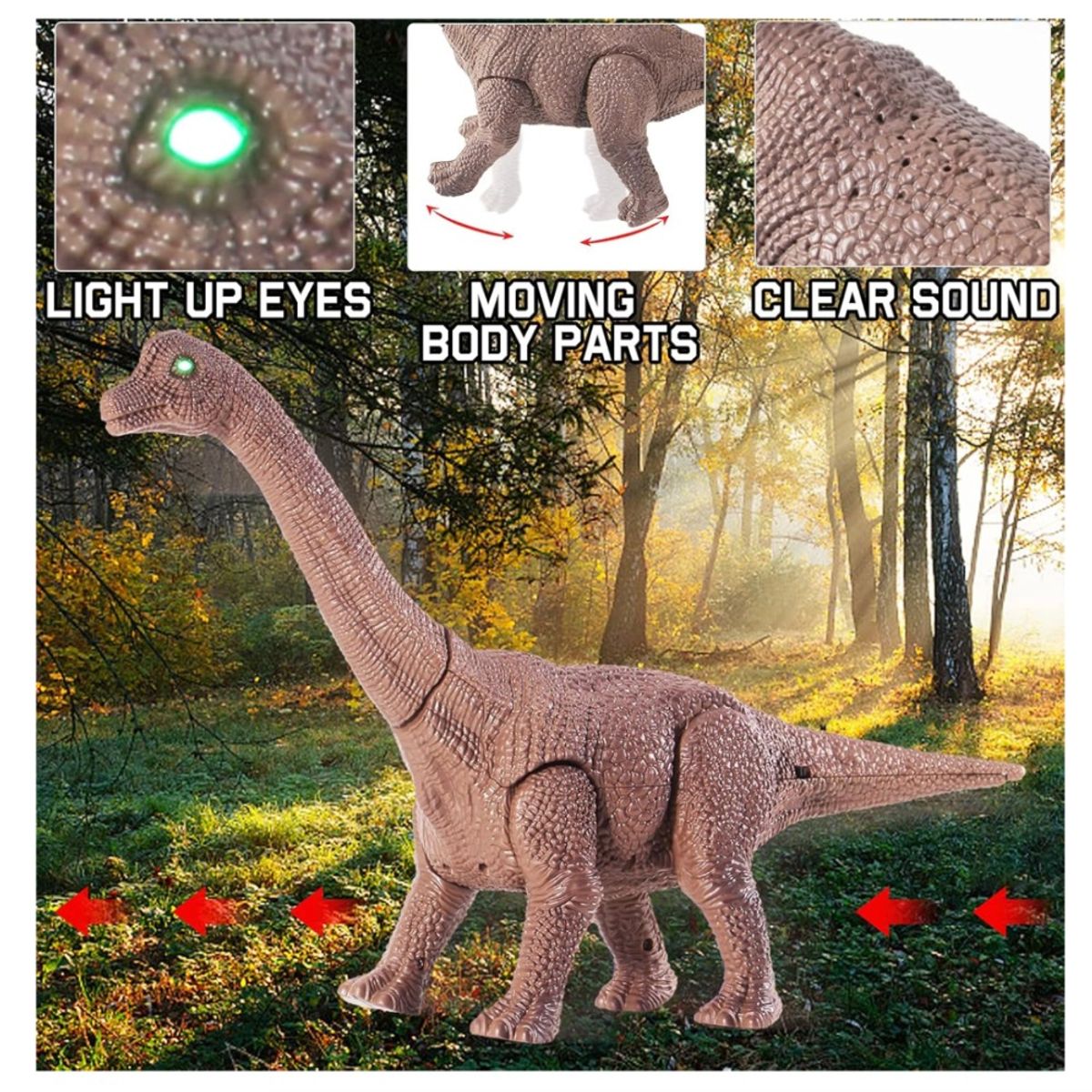 GENERICO - Dinosaurio Brachiosaurus Con Sonido Real Y Control Remoto