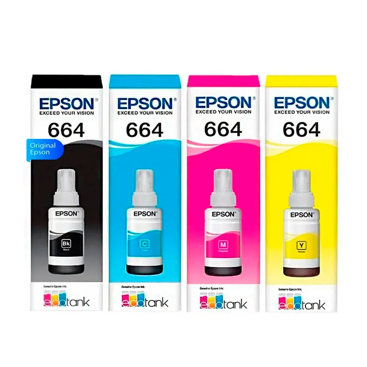 EPSON - KIT TINTA EPSON 664 PARA L200 210 350 575 1455