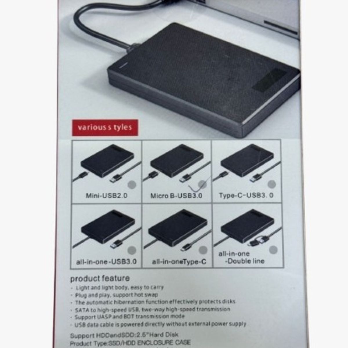 GENERICO - Case Disco Duro Externo Sata 2.5