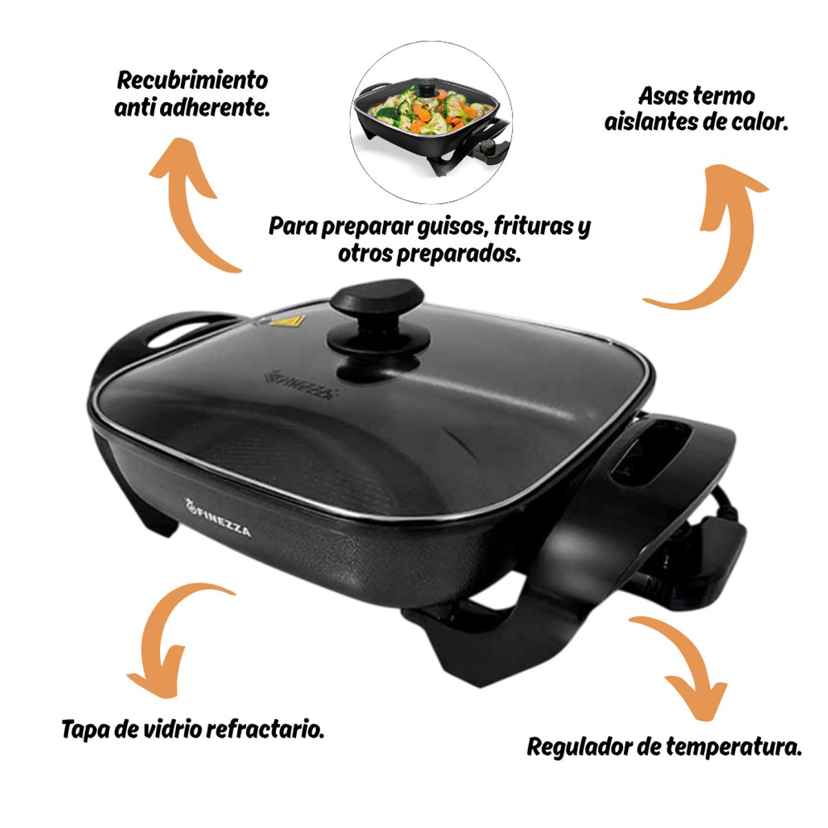 FINEZZA - Sarten Finezza con Control de Temperatura FZ-136ES