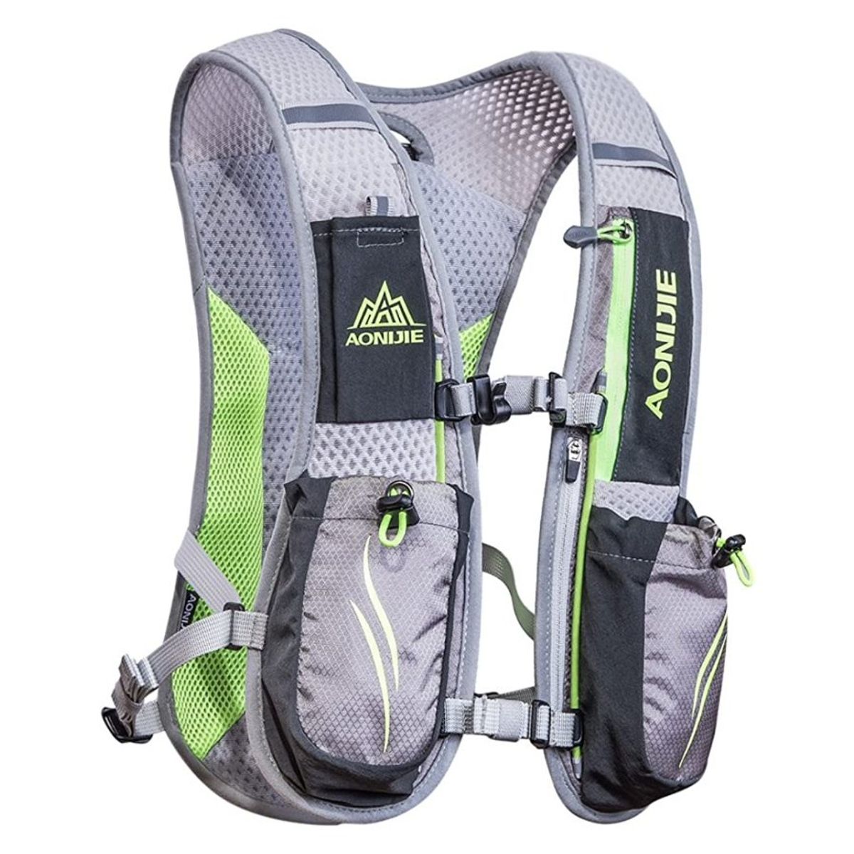 AONIJIE - Chaleco de hidratación Aonijie Trail Running Maratón Plomo