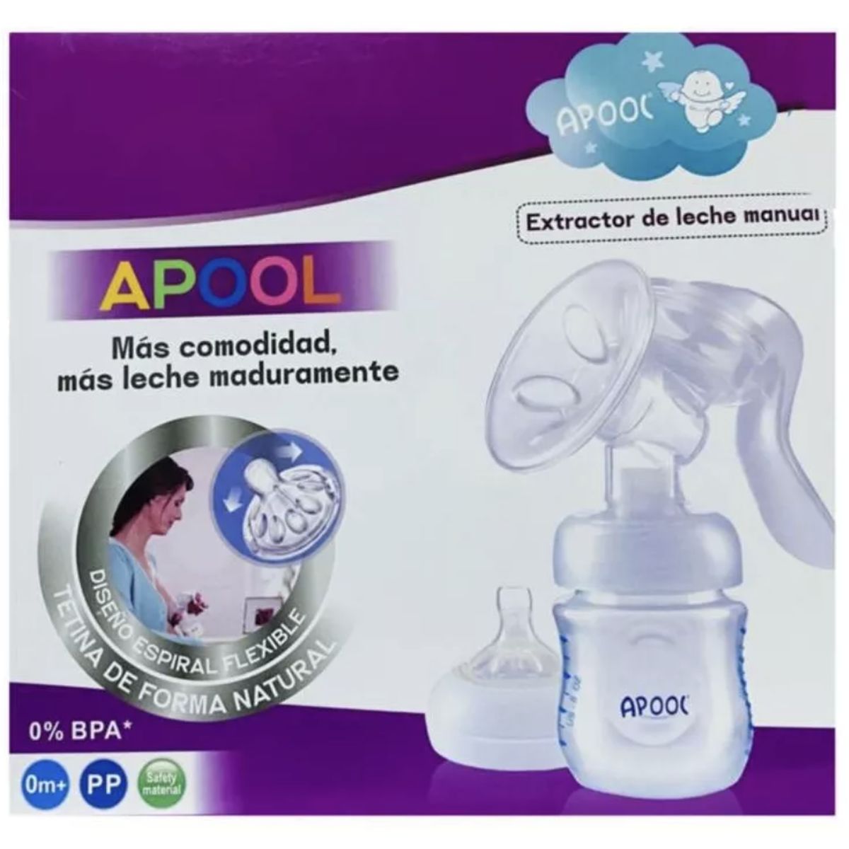 GENERICO - Extractor De Leche Manual 2 en 1 Apool