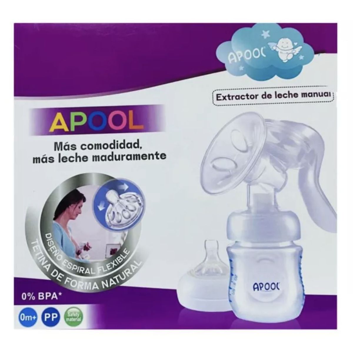 GENERICO - Extractor De Leche Manual 2 en 1 Apool