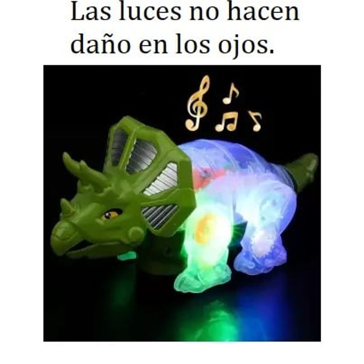 GENERICO - Triceratops Musical con Engranajes de Colores y Luces