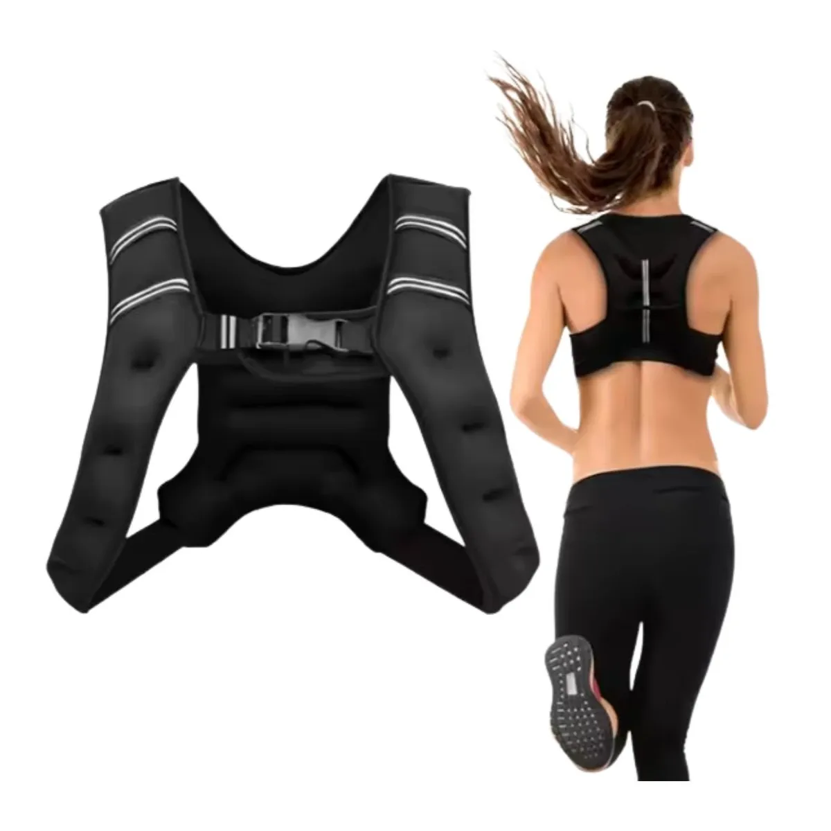 GENERICO - Chaleco con Peso 5 kg. - Entrenamiento Fuerza Correr Trotar