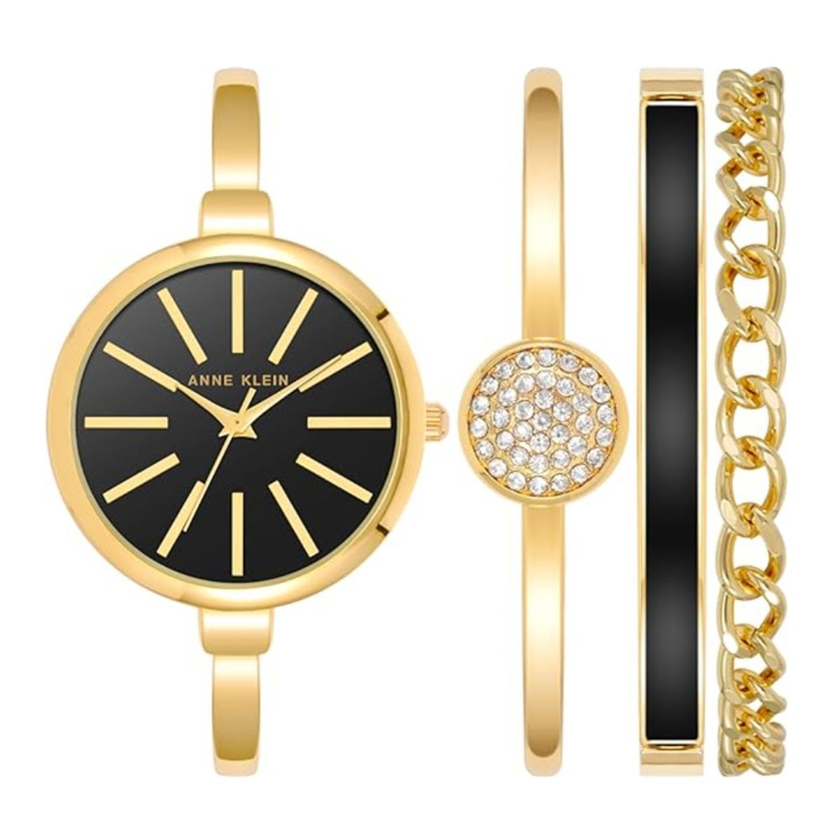 ANNE KLEIN - Kit Reloj + Brazalete Mujer Anne Klein cuarzo de Lujo Ori