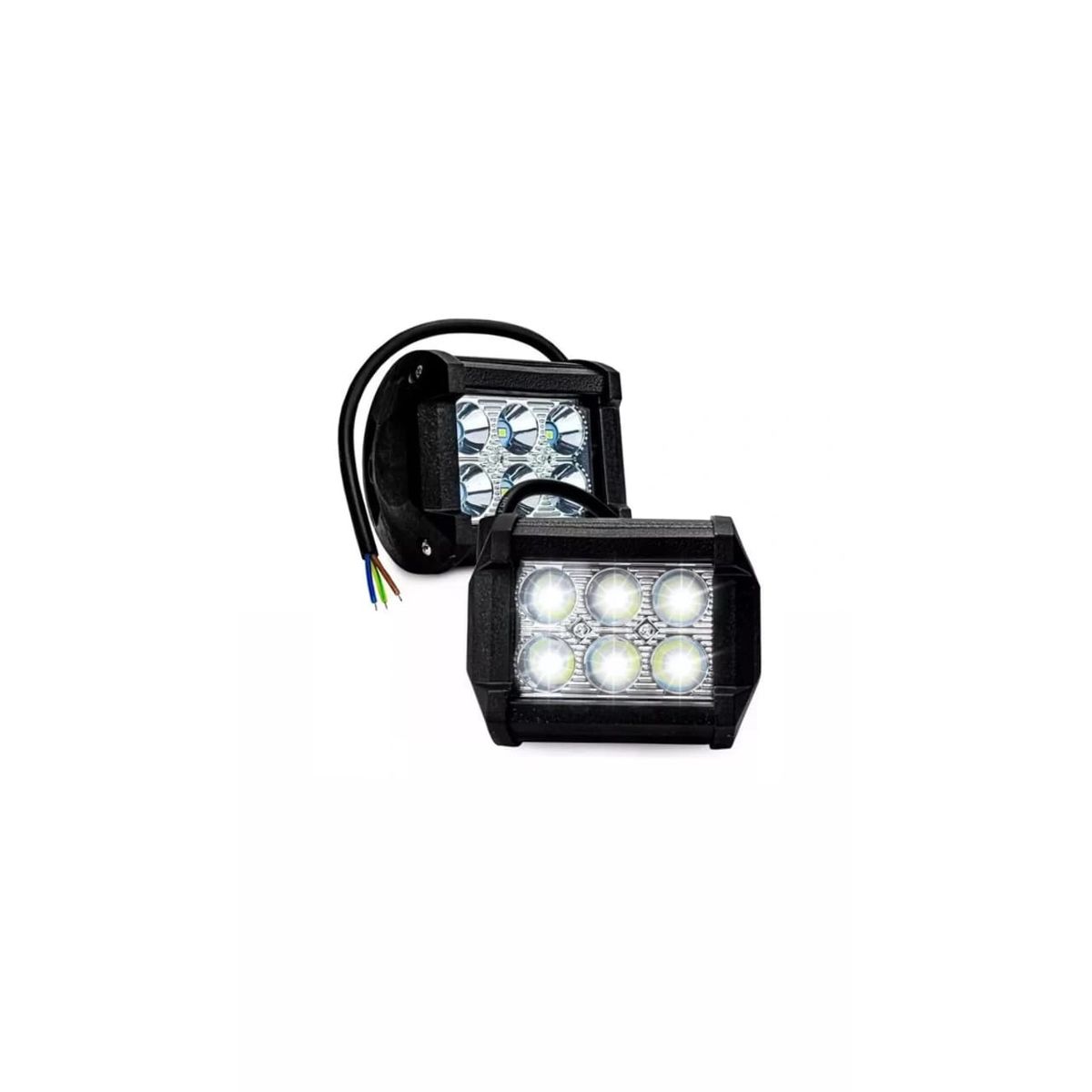 GENERICO - Par Faro Auxiliar De Neblina Con 6 Leds Hyper 4x2