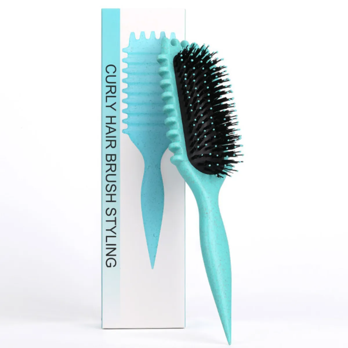 GENERICO - PEINE PARA RIZOS - CURLY HAIR BRUSH VERDE