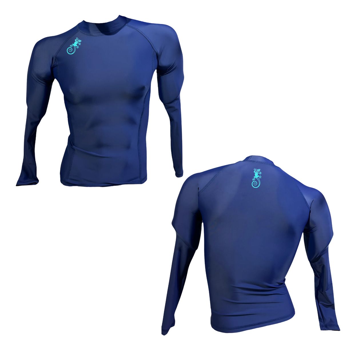 AQUA&MODA - LICRA CON PROTECCION UV AQUAMODA LAMHA UNISEX AZUL LOGO TURQUESA