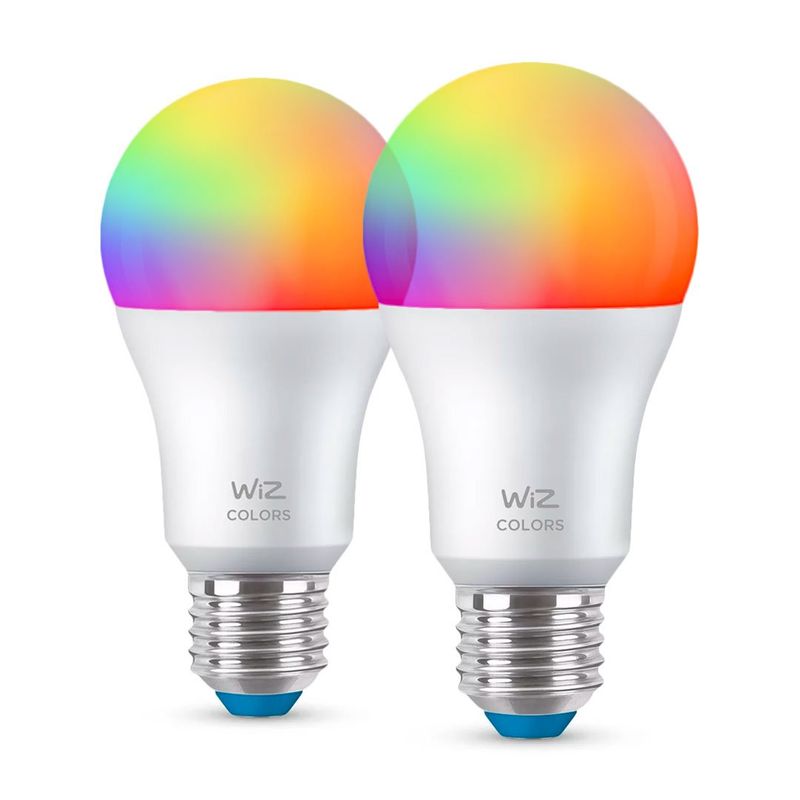 WIZ - Wiz Pack 2 Foco Led Inteligente Wifi Color Rgb A60 E27 8w