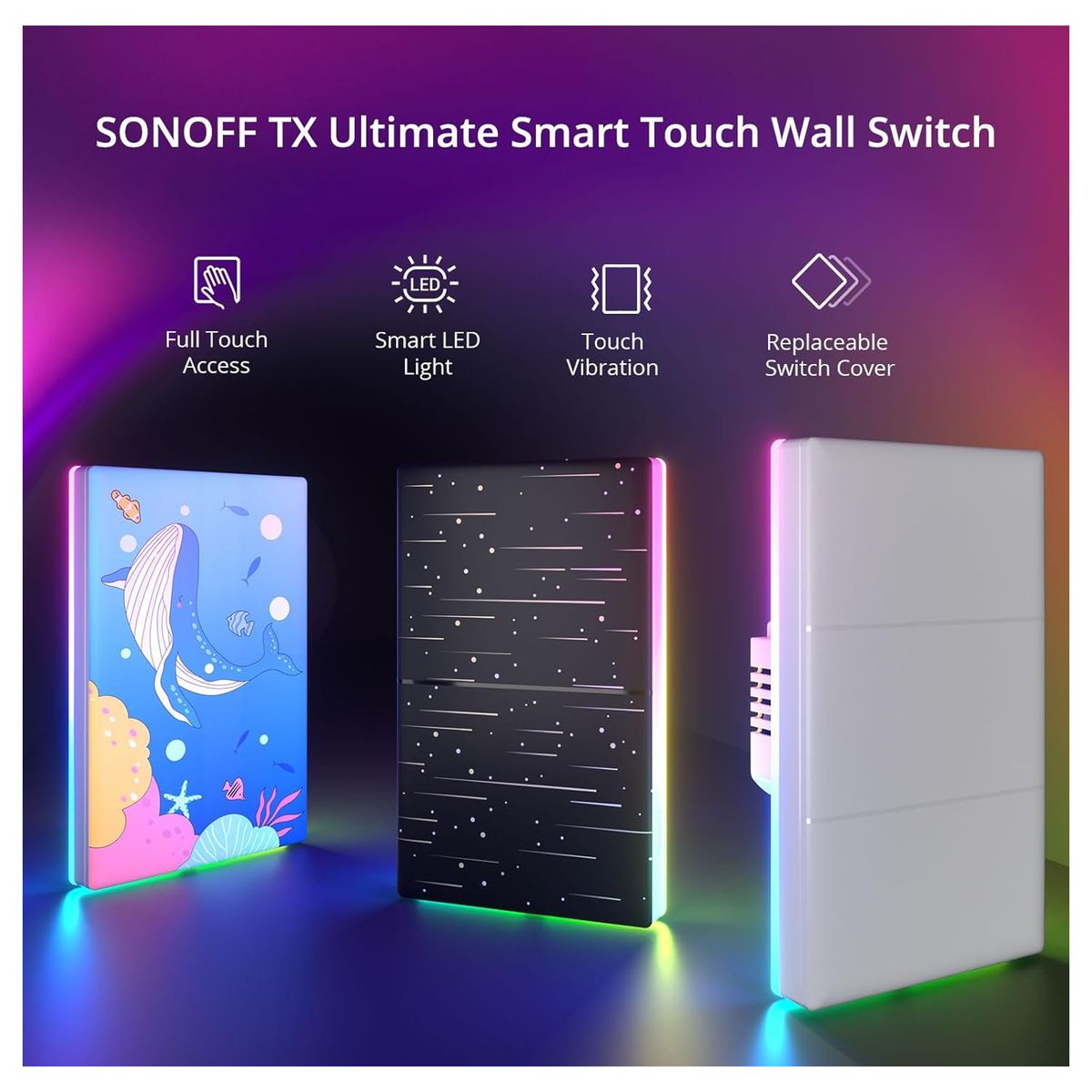 SONOFF - Interruptor Inteligente Sonoff Tx Ultimate T5 3 Botones Wifi
