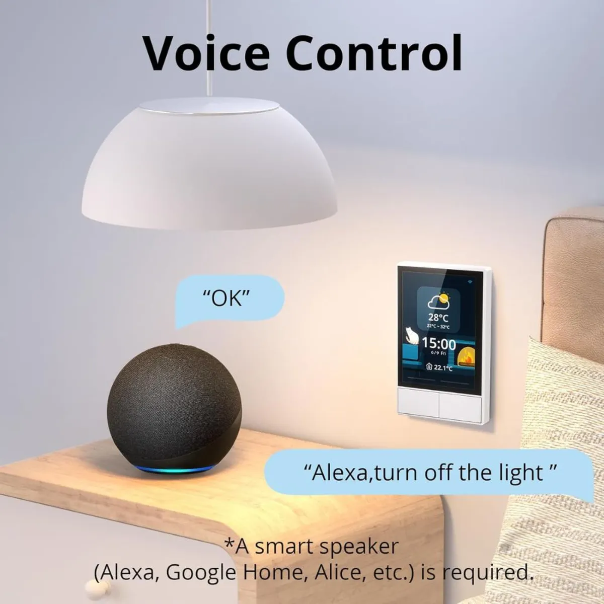 SONOFF - Interruptor Panel Inteligente Sonoff NSPanel Blanco 2 Botones